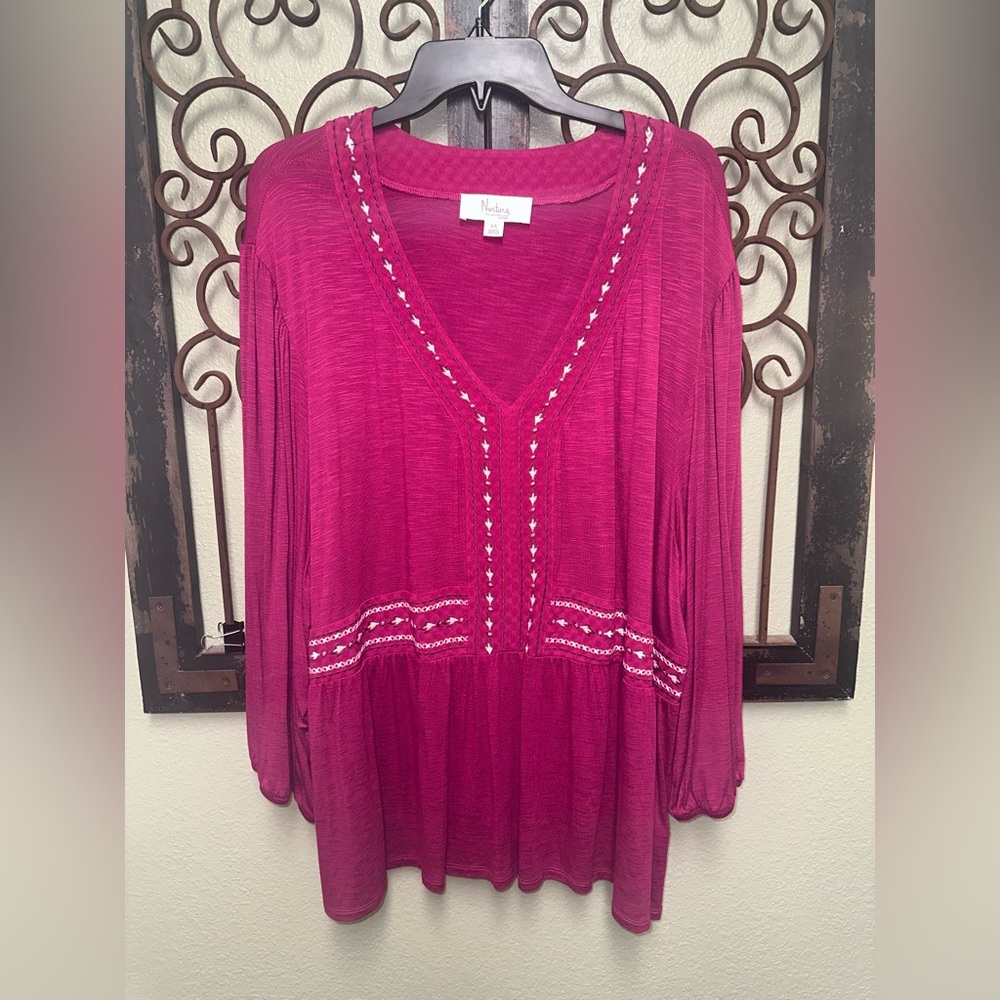 Westbound Deep Pink Tunic Top